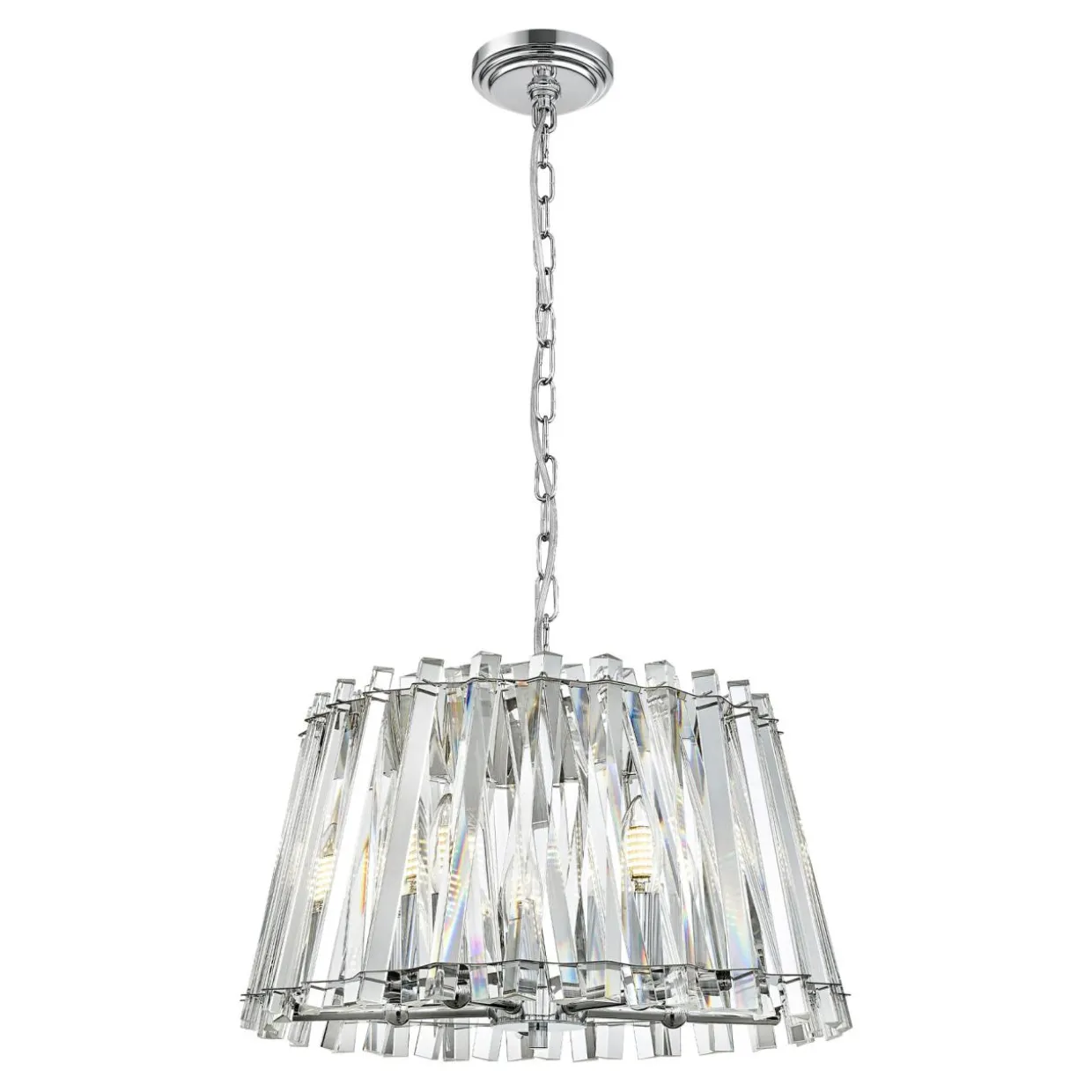Lampa wisząca kryształ srebrna MIRABELL