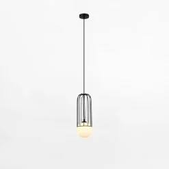 Lampa wisząca kula czarna SIMON