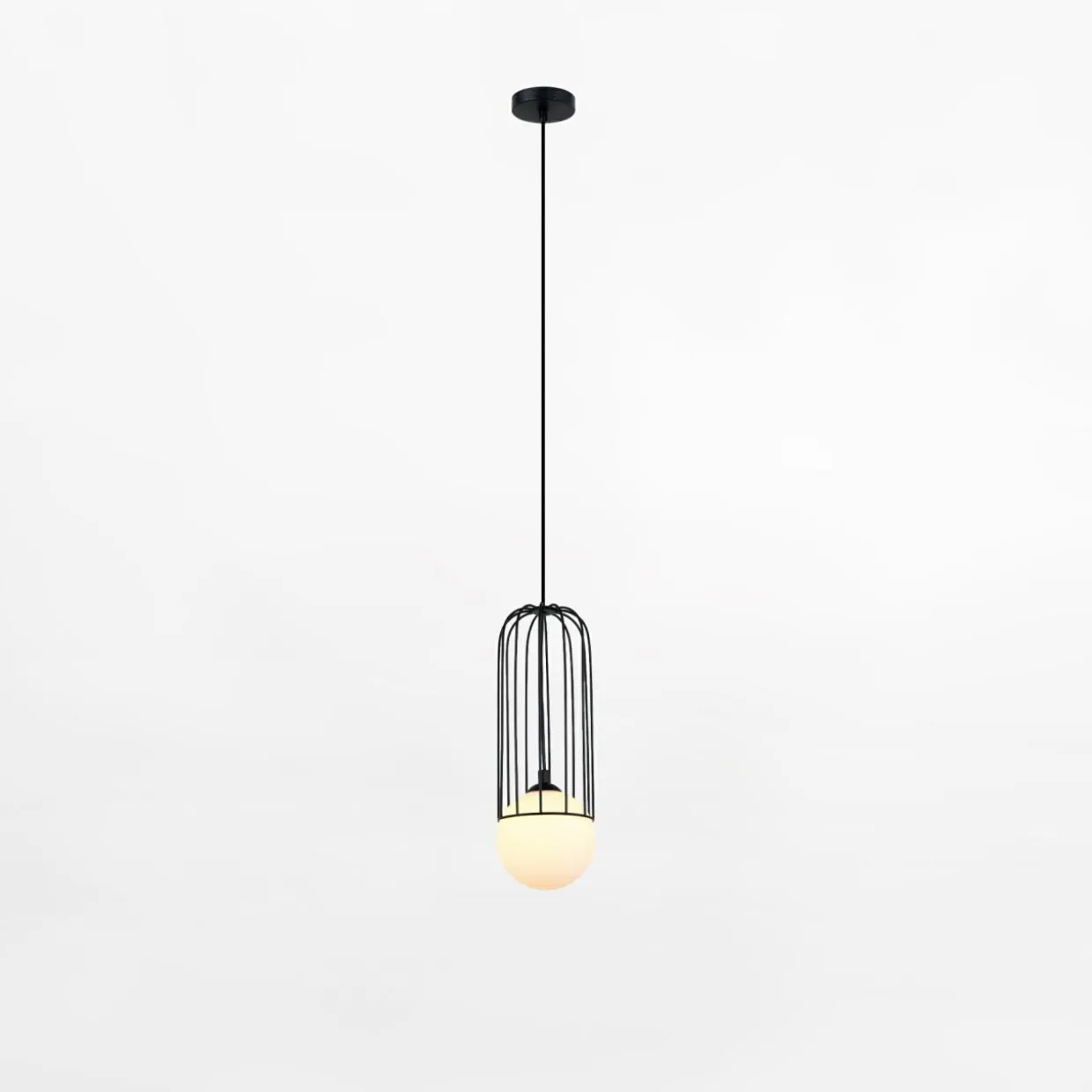 Lampa wisząca kula czarna SIMON