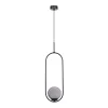 Lampa wisząca kula czarna DAVOS
