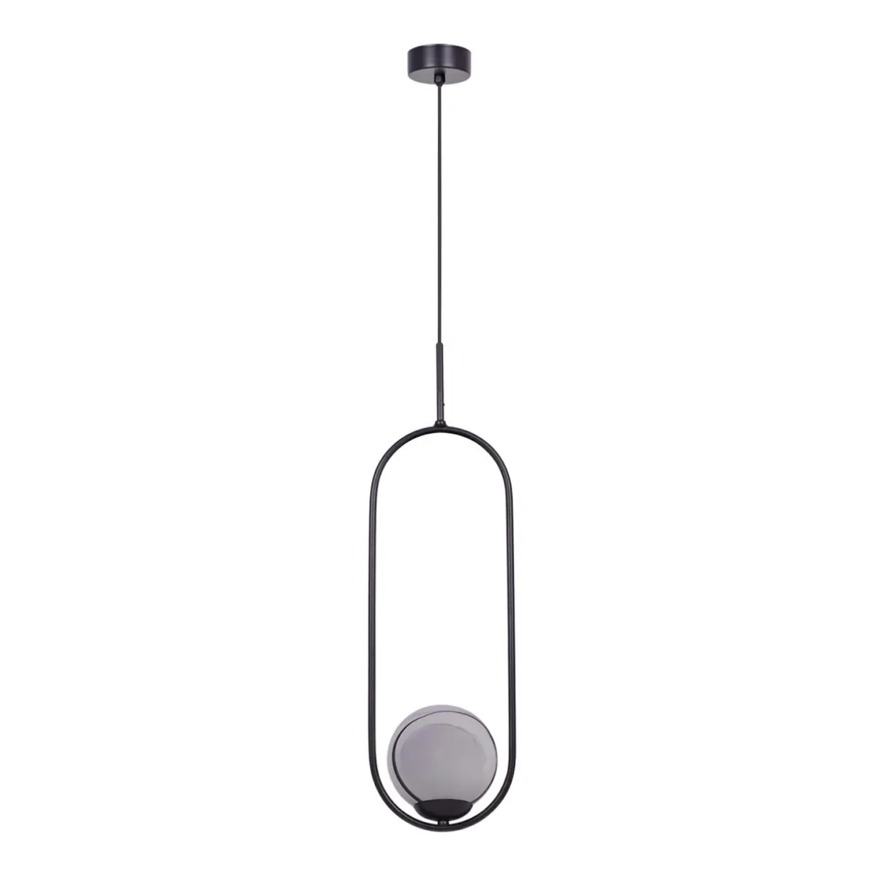 Lampa wisząca kula czarna DAVOS