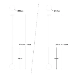 Lampa wisząca kula czarno-złota ARCTURUS