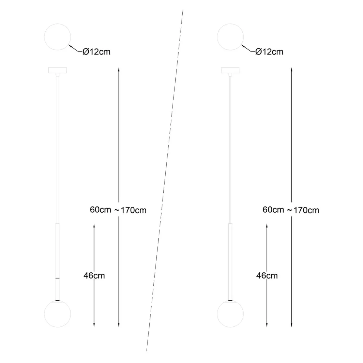 Lampa wisząca kula złota ARCTURUS