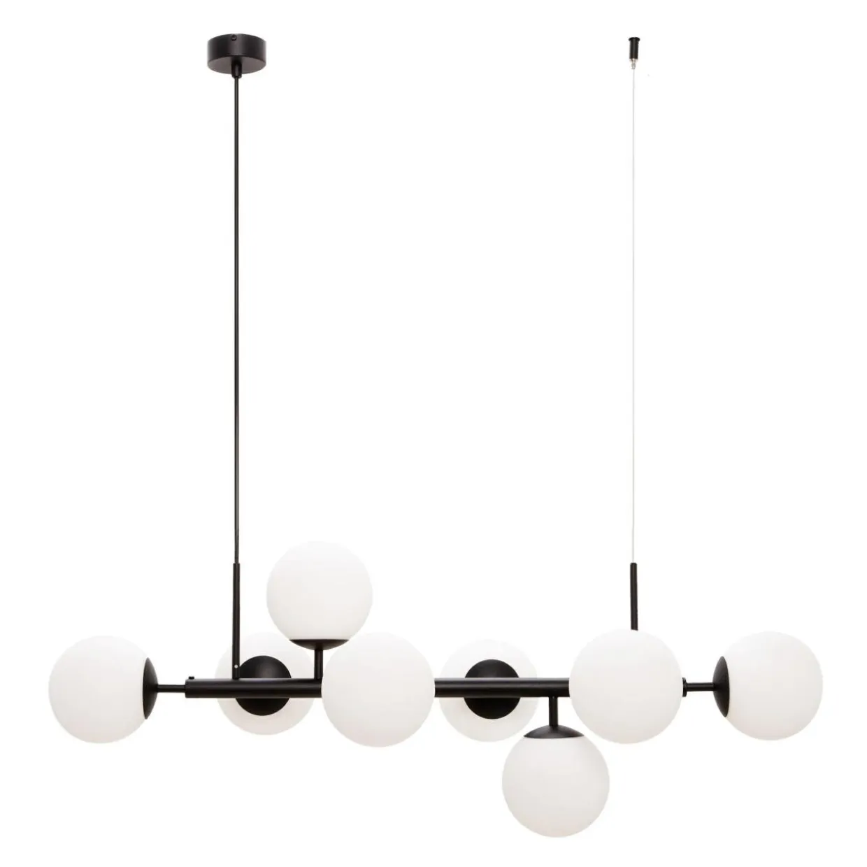 Lampa wisząca kule czarna MEFISTO 8