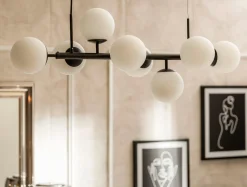 Lampa wisząca kule czarna MEFISTO 8