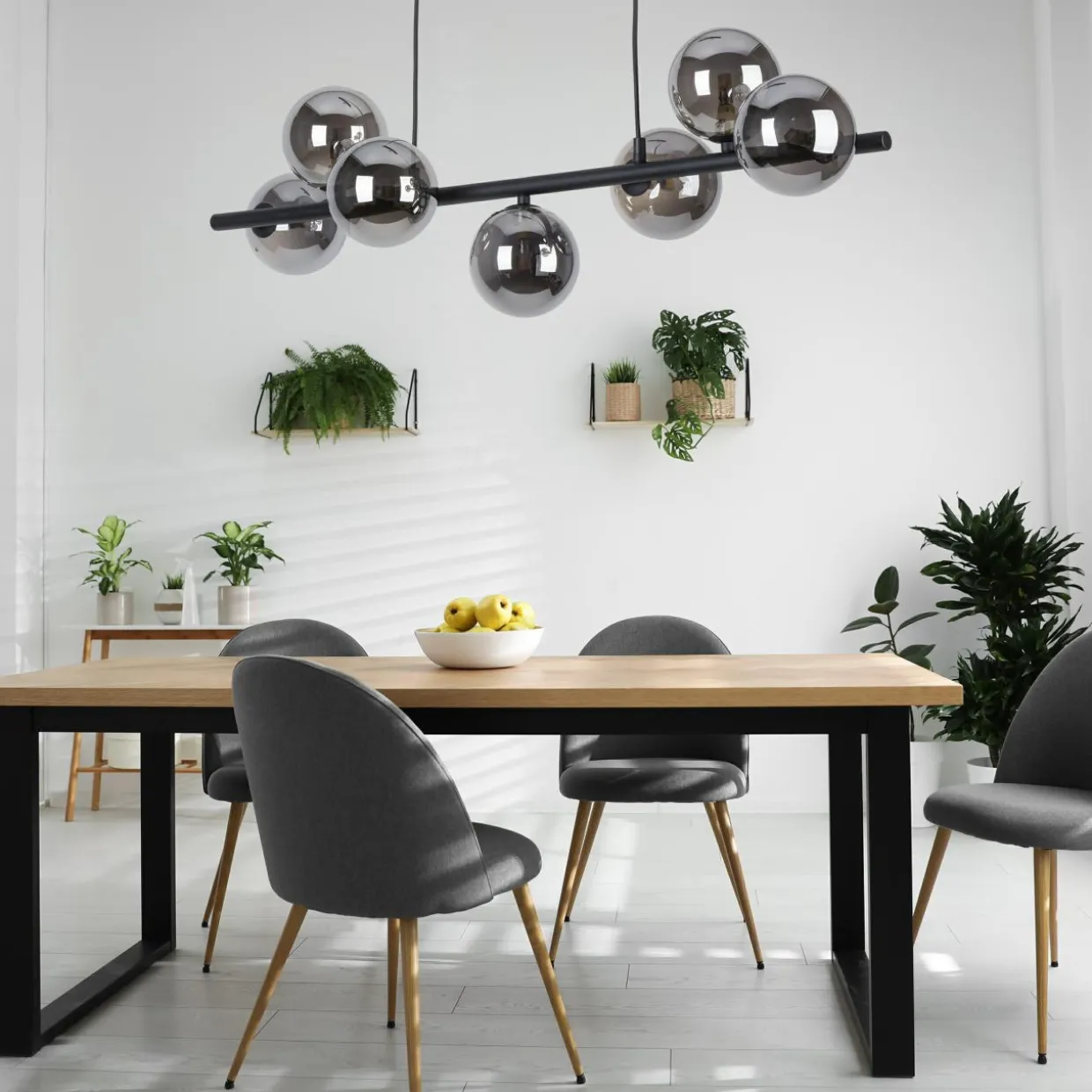 Lampa wisząca kule czarna ESTERA VII