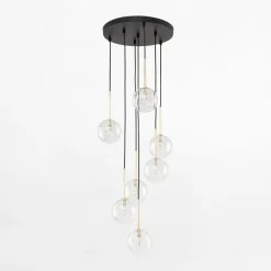 Lampa wisząca kule czarno-złota NILOS 7