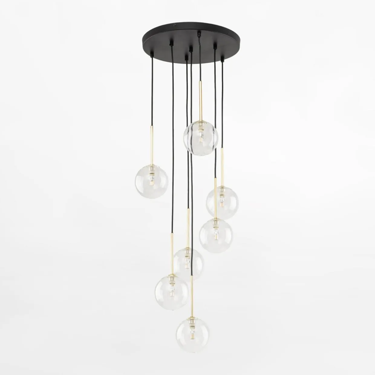 Lampa wisząca kule czarno-złota NILOS 7