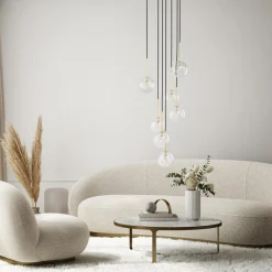 Lampa wisząca kule czarno-złota NILOS 7