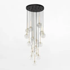 Lampa wisząca kule czarno-złota NILOS 17