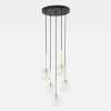 Lampa wisząca kule czarno-złota NILOS 5