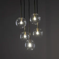 Lampa wisząca kule czarno-złota NILOS 5