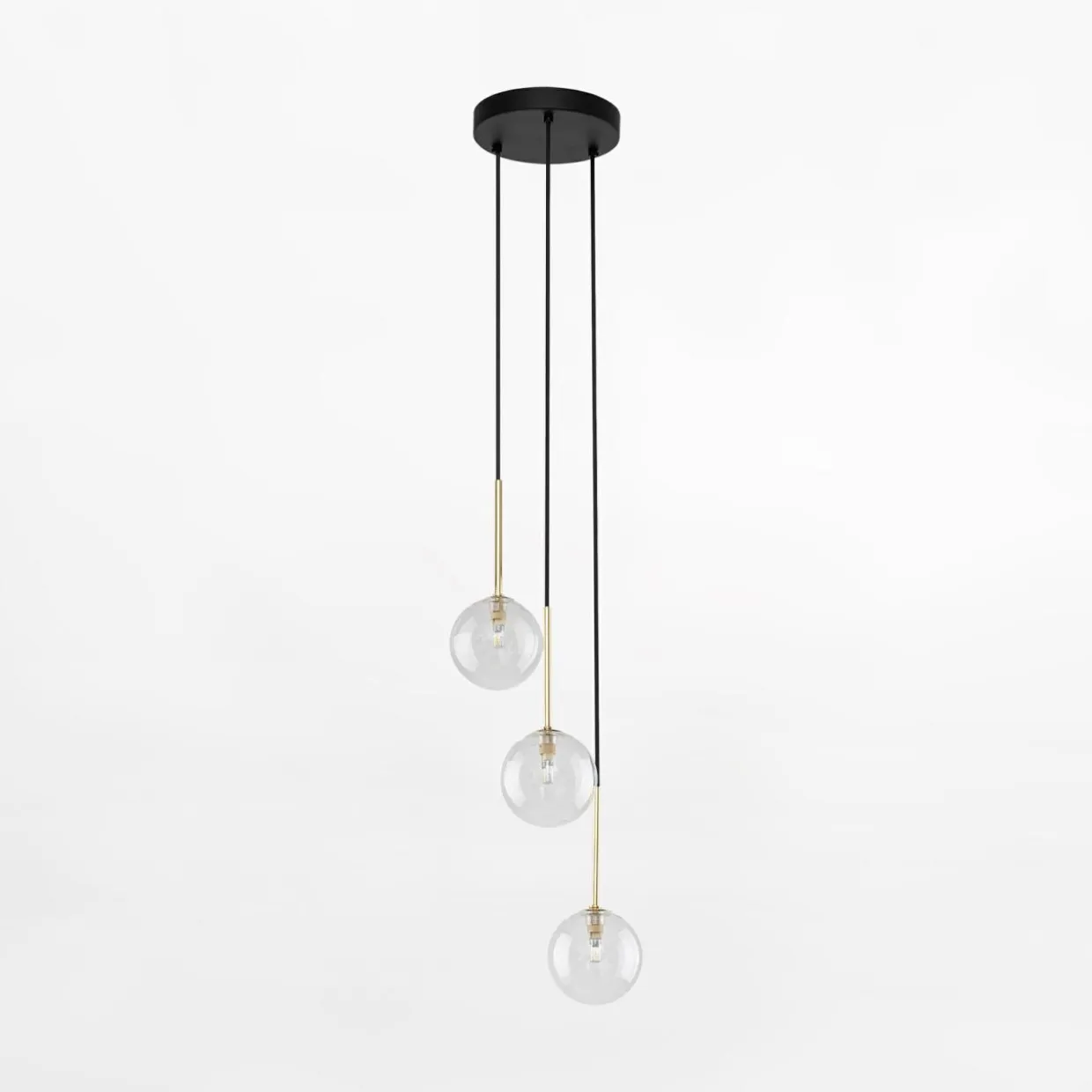 Lampa wisząca kule czarno-złota NILOS 3