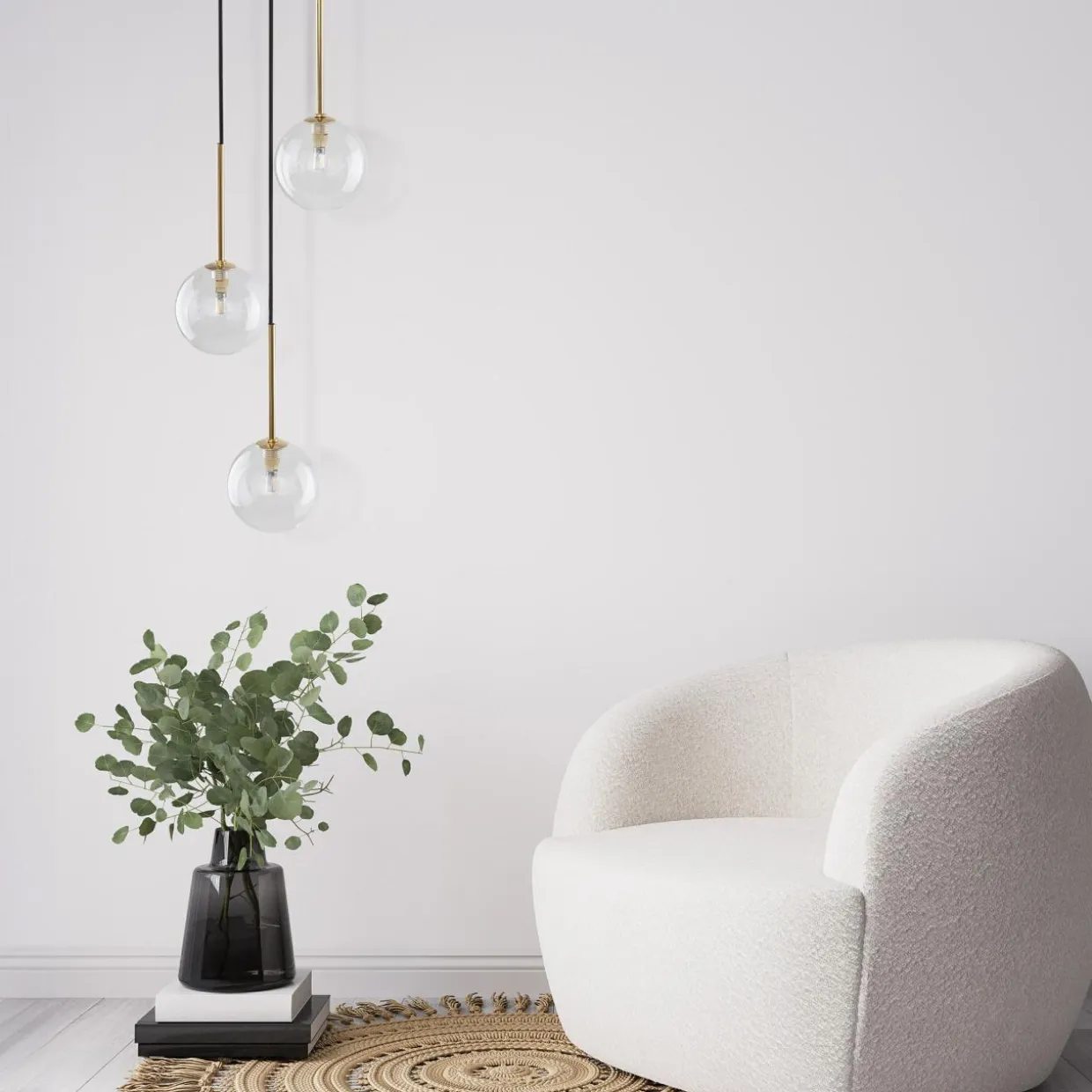 Lampa wisząca kule czarno-złota NILOS 3
