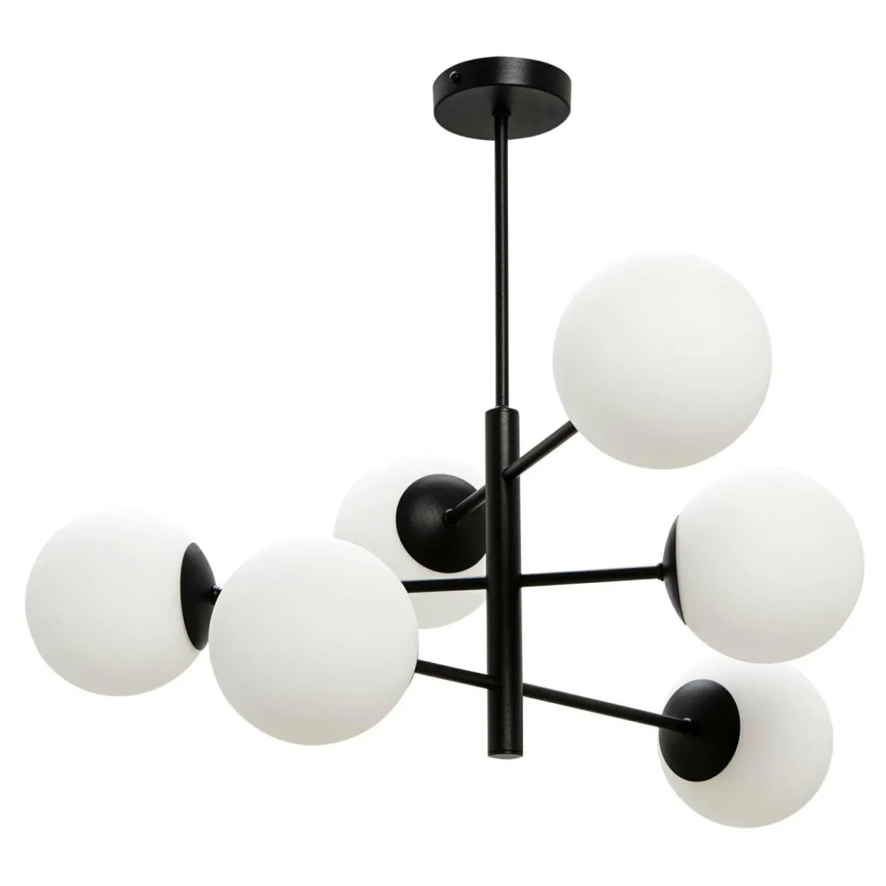 Lampa wisząca kule 6-punktowa czarna AURORA