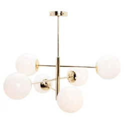 Lampa wisząca kule 6-punktowa złota AURORA
