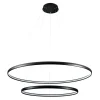 Lampa wisząca LED 2 okręgi czarna CARLO