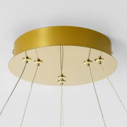 Lampa wisząca LED 2 pierścienie złota MARSEILLE