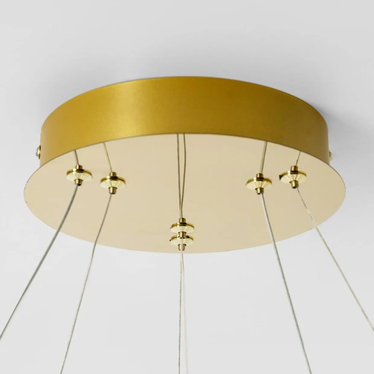 Lampa wisząca LED 2 pierścienie złota MARSEILLE