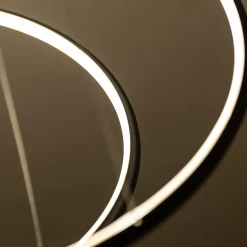 Lampa wisząca LED 2 pierścienie czarna MARSEILLE