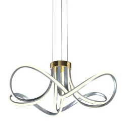 Lampa wisząca LED ABRO czarno-szaro-złota
