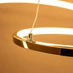 Lampa wisząca LED CHOLET wstęga złota