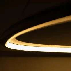 Lampa wisząca LED chromowana czarna GETAFE 65 cm