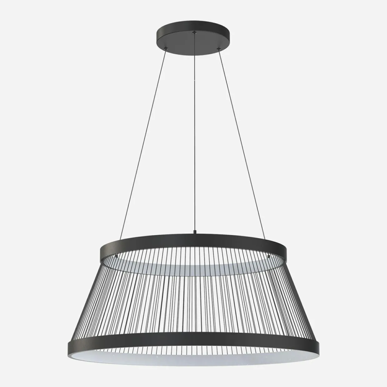 Lampa wisząca LED czarna BALU z pilotem
