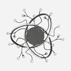 Lampa wisząca LED czarna chrom MAIA z pilotem