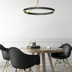 Lampa wisząca LED czarna MALU z pilotem