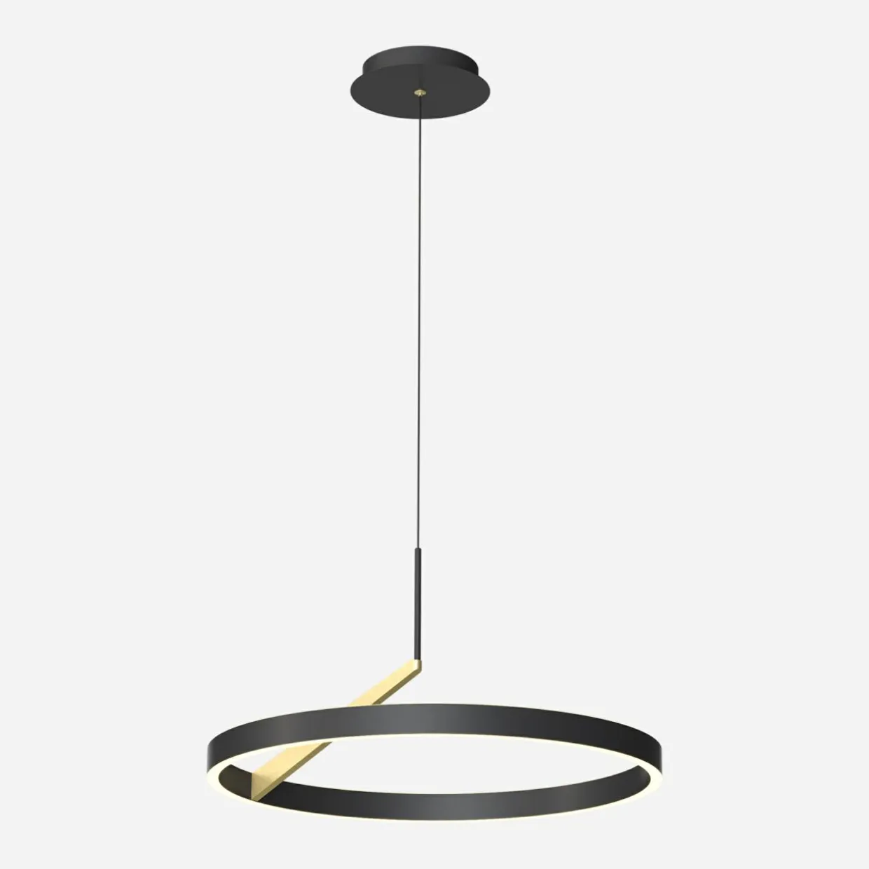 Lampa wisząca LED czarna MALU z pilotem