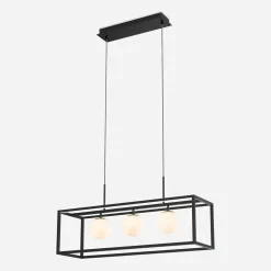 Lampa wisząca LED czarna PIRO z pilotem
