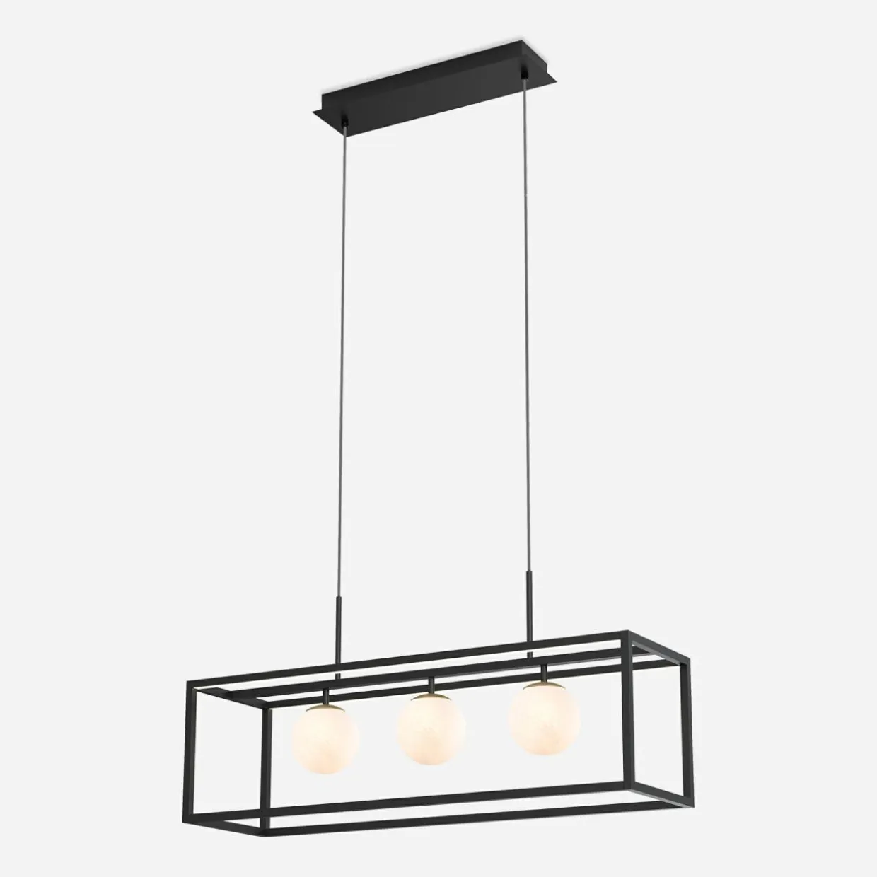 Lampa wisząca LED czarna PIRO z pilotem