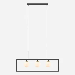 Lampa wisząca LED czarna PIRO z pilotem