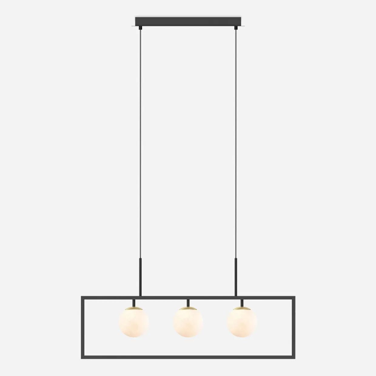 Lampa wisząca LED czarna PIRO z pilotem