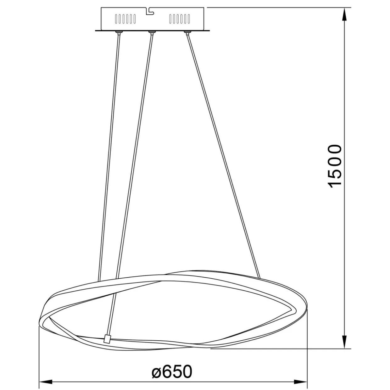 Lampa wisząca LED GIRONA 65 cm