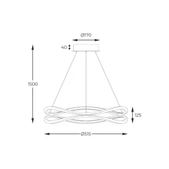 Lampa wisząca LED HARLEY czarna