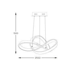 Lampa wisząca LED INDIGO czarno-złota