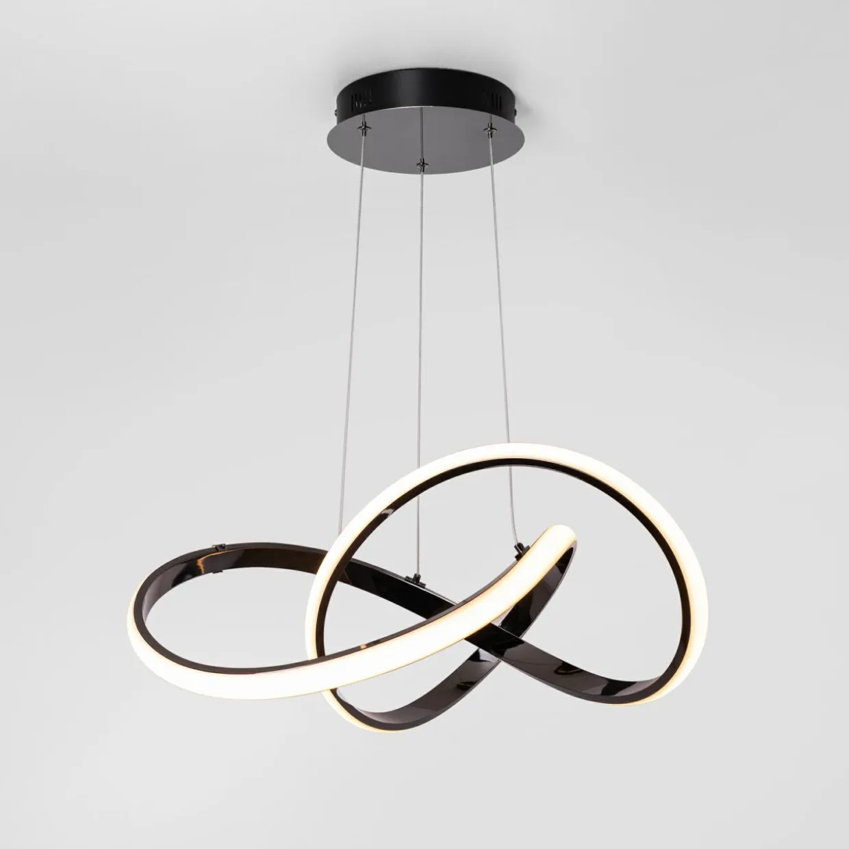 Lampa wisząca LED INDIGO czarna chrom