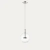 Lampa wisząca LED kula chrom ENCELADUS