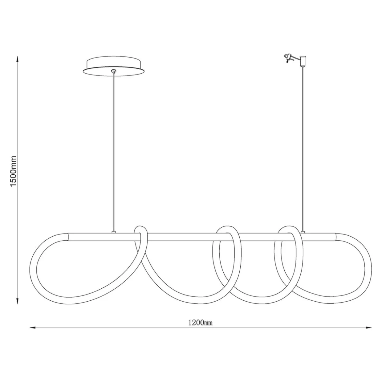 Lampa wisząca LED listwa czarna BALBO
