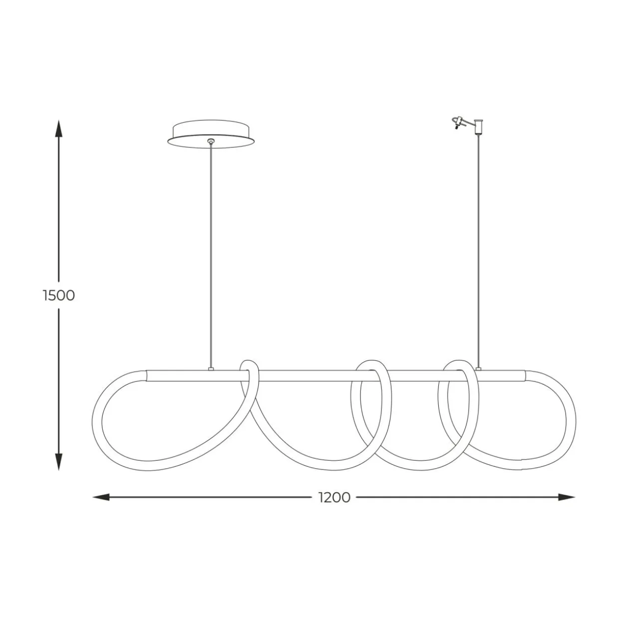 Lampa wisząca LED listwa złota BALBO