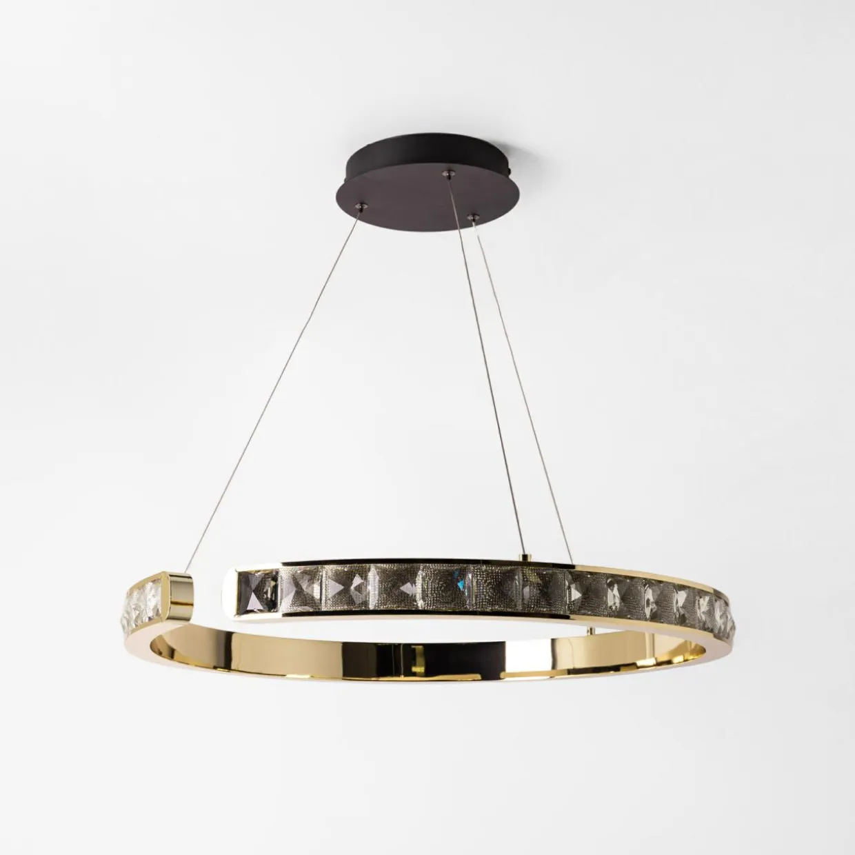 Lampa wisząca LED MURIEL czarno-złota