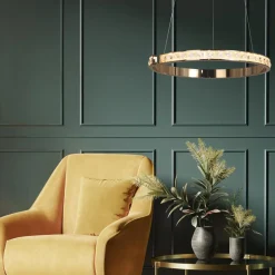 Lampa wisząca LED MURIEL czarno-złota