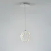 Lampa wisząca LED pierścień chrom GIRONA