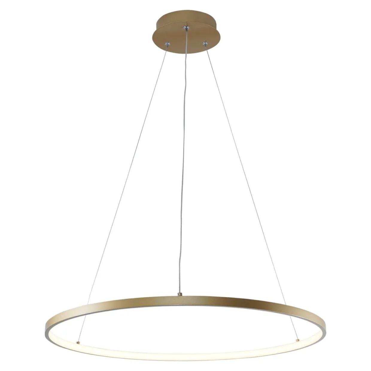 Lampa wisząca LED pierścieniowa złota BRENO 60 cm