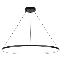 Lampa wisząca LED pierścieniowa czarna HORIK 90 cm