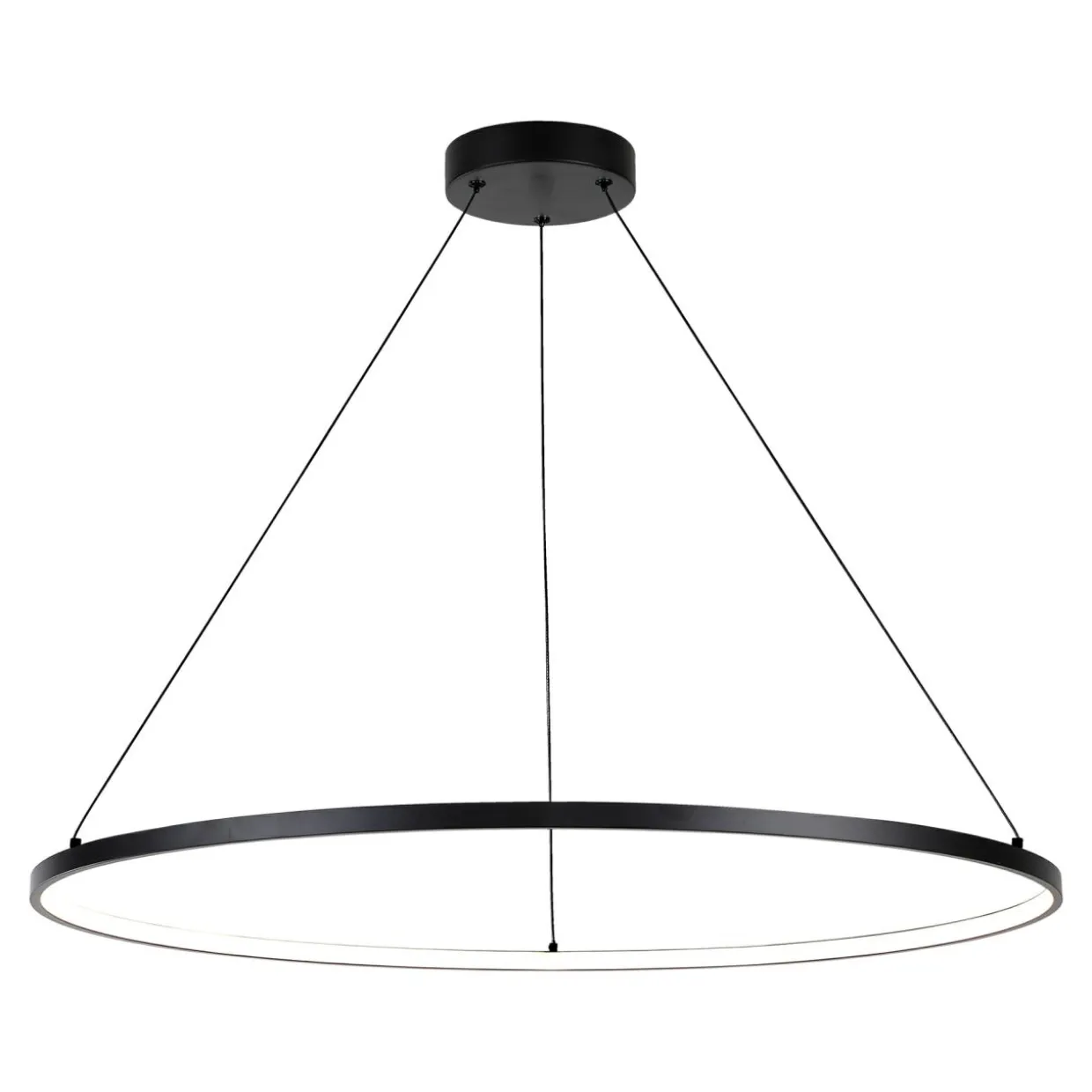 Lampa wisząca LED pierścieniowa czarna HORIK 90 cm