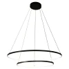 Lampa wisząca LED 2-pierścieniowa czarna HORIK