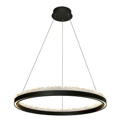 Lampa wisząca LED pierścieniowa czarna REGI 60 cm